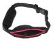 Sport Vattentät elastisk midjeväska Två fickor Fanny Pack Zip PouchMagenta