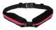 Sport Vattentät elastisk midjeväska Två fickor Fanny Pack Zip PouchMagenta