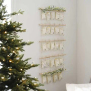 Hängande Träadventskalender | Fyll Din Egen Återanvändbar Familjearv