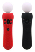 Ivyueen 2 st Anti-halk cover Case för Playstation Ps Vr Move Motion Controller Svart Blå Röd1 Röd och 1 Svart