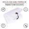 2-pack 16" x 24" Tri-fold Golfhanddukar, Premium Mikrofibertyg Våffelmönster (vit) White