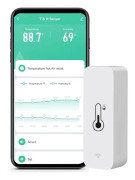WiFi-fuktighets- och temperaturmätare: Smart hygrometer för fjärrövervakning och larm, inomhus termometer med hög noggrannhet (1 st)