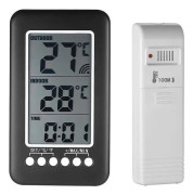 In 1 Trådlös Digital Inomhus/Utomhus LCD Temperaturklocka / Med