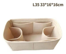 Väska Organizer Filtduk Insats 25 30 35 Makeup Handväska Coffe StyleC M Khaki StyleA L