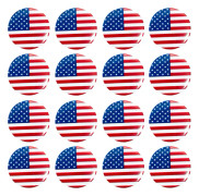 Patriotiska knappnålar, 12-pack, festtillbehör, patriotiska