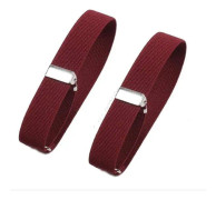 Elastisk justerbar armbandslinne strumpa hållare (vinröd) wine red