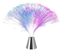 Fiberoptisk lampa - Färgförändrande roterande LED-fiberoptisk skrivbordslampa - Batteridriven lampa - för sovrum, heminredning