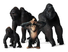 Gorilla Modell Leksak Vilda Djur Modell Solid Schimpans Garage Kit Ornament Barn Pedagogisk Lärleksak