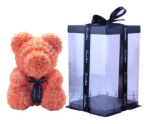 SQBB Rose Bear konstgjorda blommor Skum evigt liv för alla hjärtans dag presentatör Nytt orange