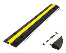 Kabelskyddsramp, gummi+PVC-material, kapacitet för 11000 pund vikt., 3-pack