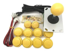 DIY-kit för arkadjoystick, Zero Delay, USB-kodare, Gul
