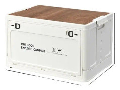 Camping Förvaringsbox, Hopfällbar Design, Mångsidig Förvaring, Vit-S