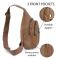 Westend Crossbody Canvas Sling Bag Backpack med justerbar rem