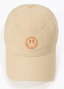 Unisex Smiley Face Grafik Baseballkeps Vintage Distress Cot