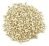 500 st 5,0 mm mikro ringar silikonfodrade mikro ringar silikon nano pärlor (beige)