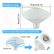 2st f?rg flytande poolljus, discobadljus, LED neds?nkbara lampor med 8 l?gen, IP67 LED poolljus, LED undervattensljus (2 st)