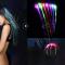 Färgglada LED Light Up Braid Luminous Silk Braids Styling Tool Fiberoptisk hårnål-gul