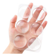 Dörrknopp Väggskydd, 6PCS Transparent Rund Mjuk Gummi Dörrstopp Väggskydd, Självhäftande Dörrhandtag Stötfångare (Liten Rund 1,57\" 6PCS, Klar