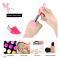 Silikon Makeup Borste Set Grön 6st
