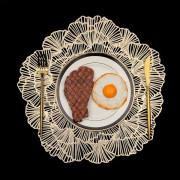 Placemats Metalliska Uthåliga Mattor Vinyl Halksäkra Värmeisolerande
