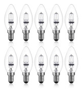 42W E14 C35 Dimbar Halogenlampa AC 220-240V Varmvit 2700K E14 Transparent Halogen Ljuslampa (10st) (FMY)