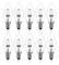 42W E14 C35 Dimbar Halogenlampa AC 220-240V Varmvit 2700K E14 Transparent Halogen Ljuslampa (10st) (FMY)