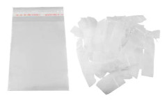 200 st genomskinlig självhäftande 7 x 13 cm skala och försegla plastpåsar & 100 st vikbar handfläktpåse Dra