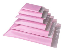 120 st plastpåsar, rosa-lila ogenomskinliga påsar, vattentäta plastpåsar, självhäftande plastpåsar för kläder och textilier