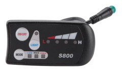 Elektrisk cykel 36v48v S800 Led LCD-mätare Kontrollpanel Display för Ebike Controller 5-stifts vattentät kontaktkontakt