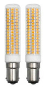 Set med 2 B15D LED-lampor 230 V Varmvitt 7,5 W reserv 120 W 100 W 70 W Halogen 1150 lm 3000 K Ej dimbar Transparent