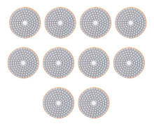 10st 3in slipskivor Pad polering polerdiamant för marmorbetongstenar 300 mesh