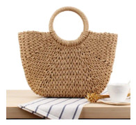 Summer Straw Bags Handvävd Straw Retro Beach Rottingväska