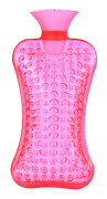 Varmvattenflaska Gummi varmvattenflaska Bekväm, varm och läckagesäker varmvattenflaska 2L Smärtlindrande varmvattenflaska med stor kapacitet (Rosa 2L)