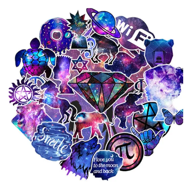Galaxy Style Stickers Girls Dream Sky Constellation Stickers Hara