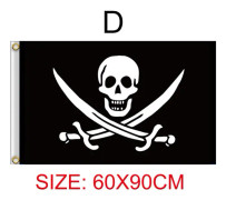 Pirat-skalle och korsbenaflagga, trasig läskig piratbanner