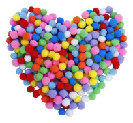 500 st Pom poms Craft elastiska mini pom poms dekorationer bollar