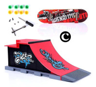 Tech Finger Skateboard Kit Finger Bike Bmx Mini Tvåhjulig Scooterbräda Skate Fingers Sport Träning Rekvisita Ramp Skate Park Leksaker Pop [DB]