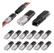 Lågspänningskabelanslutningar, 2-stifts elektriska kontaktdon Kompakta kabelanslutningar för 18-22 mm AWG (16)