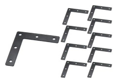 20 st L-formade platta hörnfästen 80x80mm metall rätvinklig hörnreparation