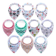 Baby Bandana Haklappar Haklappar Andas Superabsorberande mjuk bomull Sca