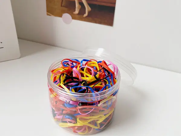 1000 st gummiband för hår, engångsgummiband, minir