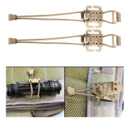 2 Molle-klämmor med elastisk snöre - mångsidiga ryggsäckstillbehör, fästen för vardaglig utrustning