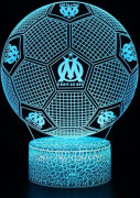 Deal Bästa fotboll form 3d optisk illusion smart 7 färg LED
