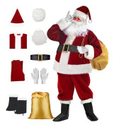 1 XXL Jul Tomtedräkt Herrkostym Tomtedräkt Set Tomtedräkt Juldräkt