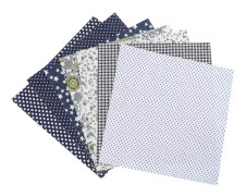 Amosfun 7st Små blommiga tyger Blomma lapptäcke Gör-det-själv handgjorda platt tyg lapptäcke tyg grupp fyrkantiga quilttyger för sömnad Hantverk Scrapbook