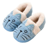 Vinter Cartoon Plysch Bomull Barn Varma Katt Mjuka Tofflor(15.5cm)