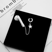 1 st rostfritt stål Anti-förlorat öronklämma/örhänge för hörlurar Unisex modeörhängen för Airpods Pro 1/2/3 hörlurstillbehör