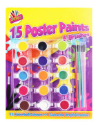 ArtBox 15 Posterfärger och 4 borstar