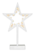 Bordslampa, batteridriven, stjärnformad sänglampa, LED juldekoration, skrivbordslampa med plastfot, julbelysning