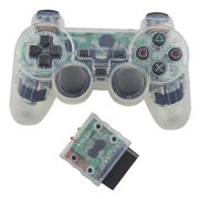 Tr?dl?s spelkontroll f?r PS2 2.4GHz Vibration Kompatibel med PlayStation 1 och 2
